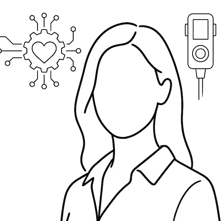 sw-Zeichnung Symbolbild Profil Beate Hold, Kundenbetreuer von Petech